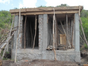 Nearly completed water treatment house